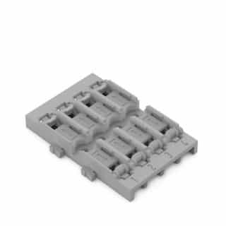 Wago Mounting Carrier, Screw Mounting, 4-Way, Gray