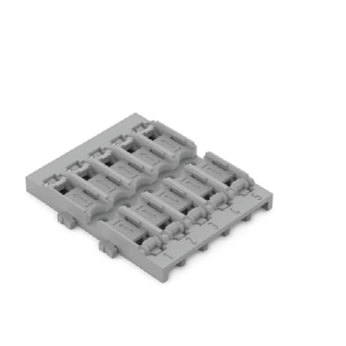 Wago Mounting Carrier, Screw Mounting, 5-Way, Gray