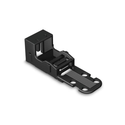 4 mm Mounting Carrier for 2-Conductor 221 Series Lever-Nuts, Screw, Black