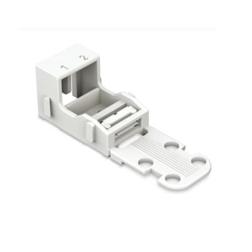 4 mm Mounting Carrier for 2-Conductor 221 Series Lever-Nuts, Screw, White