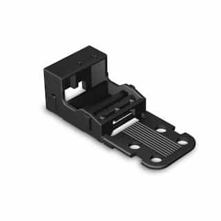 Wago 4 mm Mounting Carrier for 3-Conductor 221 Series Lever-Nuts, Screw, Black