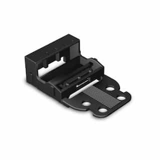 Wago 4 mm Mounting Carrier for 5-Conductor 221 Series Lever-Nuts, Vertical Snap-in, Black