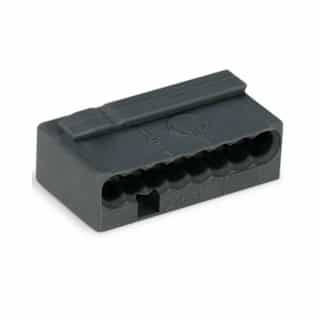 Micro Push Wire Connector, 8 Conductor, 22-18 AWG, Dark Gray