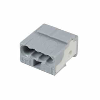 Wago 4-Conductor Modular PCB Connector for Individual Solder Pins, 1-Pole, Gray