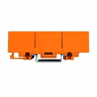 Wago Pushwire Splicing Connector Carrier, AWG, Orange