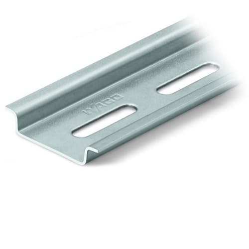 Wago 2m Steel Carrier Rail, Slotted, 35 x 7.5mm, 1mm Thick, 25mm Hole, 40pc