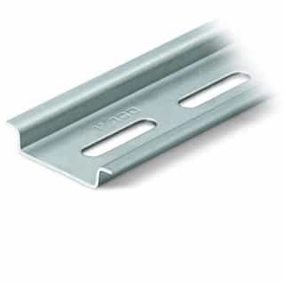 2m Steel Carrier Rail, Slotted, 35x7.5mm, 1mm Thick, 25mm Hole, 500pc