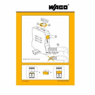 Wago Operating Instructions Sticker for High-Current Terminal Blocks