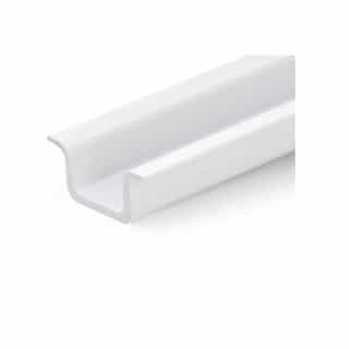 2000mm x 35mm Carrier Rail, Plastic, Unslotted, Light Gray