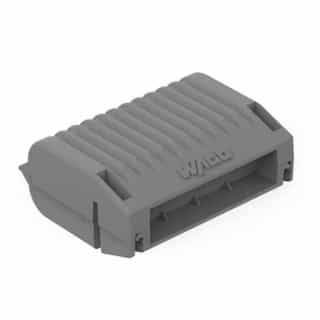 Wago Gelbox for 221, 10 AWG, 6 mm Connectors, Size 2, Gray