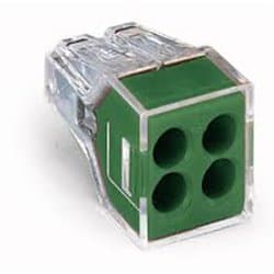 Wago Green 4-Port Pushwire Connectors For Grounding & Bonding