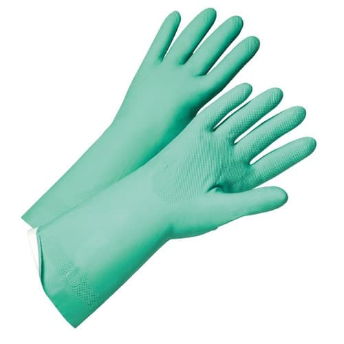15 mil Size 10 Green Premium Nitrile Gloves