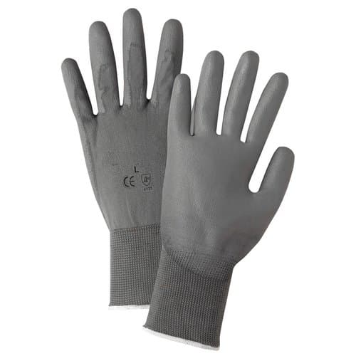 Extra Large Gray Polyurethane Coated Gloves