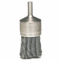 Weiler Hollow-End Knot Wire End Brush, Stainless Steel, 22,000 rpm