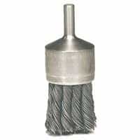 Hollow-End Knot Wire End Brush, Stainless Steel, 22,000 rpm