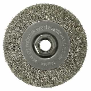 Narrow Face Crimped Wire Wheel, 4'' x .5'' Steel