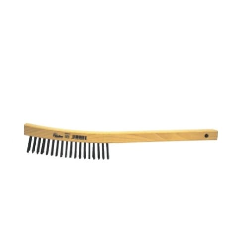 Weiler 14-in Scratch Brush w/ Curved Wood Handle