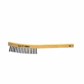 14-in Scratch Brush w/ Cruved Wood Handle
