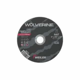 Weiler 6-in Wolverine Flat Cutting Wheel, 60 Grit, Aluminum Oxide, Resin Bond