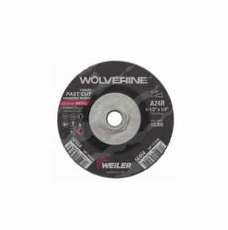 Weiler 24 Grit R Grade 4.5 Inch Diameter Wolverine Grinding Wheels 