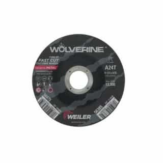 Weiler 4.5-in Wolverine Grinding Wheel, 24 Grit, T-Grade, Aluminum Oxide, Resin Bond