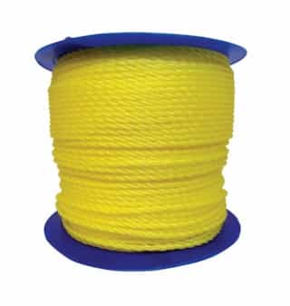 1200-ft Twisted Polypropylene Rope, .25-in Diameter, 1080 lb Load Capacity, Yellow