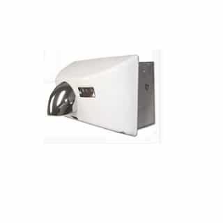 World Dryer 1800W Nova 4 Recessed-Mounted, Automatic Hand Dryer, 208V-240V, Cast Iron, White
