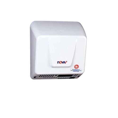 1700W Nova 1 Automatic Hand Dryer w/Universal Voltage, 110-240V, Aluminum, White