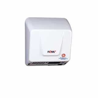 World Dryer 1700W Nova 1 Automatic Hand Dryer w/Universal Voltage, 110-240V, Aluminum, White