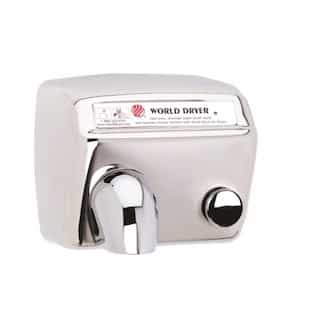 World Dryer 2300W Model A Series Hand Dryers, 115V, Stainless Steel, Polished Finish
