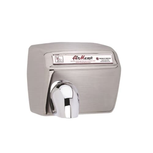 2300W AirMax Hand Dryer, Brushed Stainless Steel, 230V