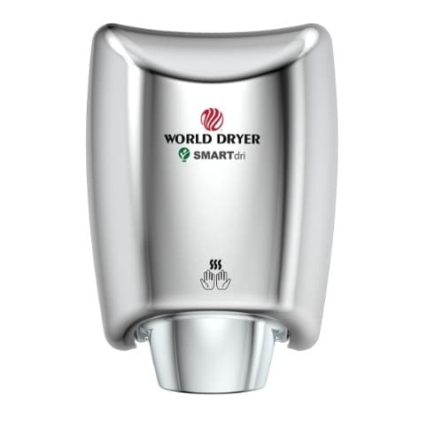 World Dryer 1250W SMARTdri Hand Dryer, 240V, Brushed Stainless Steel