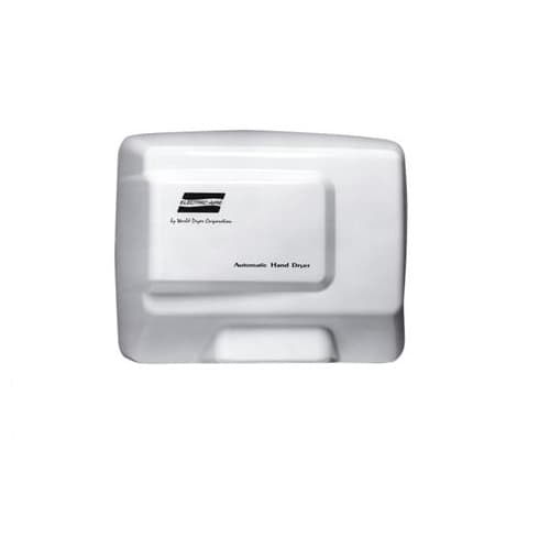 1500W Automatic Electric Aire Hand Dryer, 120V, Aluminum, White