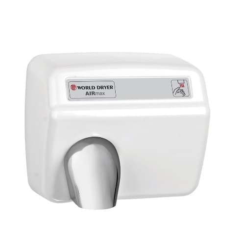 2300W AirMax Hand Dryer, Automatic, Surface Mount, Cast Iron, White Finish