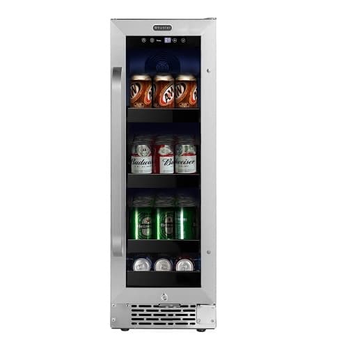 85W Beverage Refrigerator, 60-Can, 115V, Stainless Steel & Black