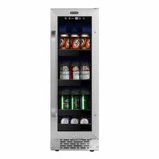85W Beverage Refrigerator, 60-Can, 115V, Stainless Steel & Black