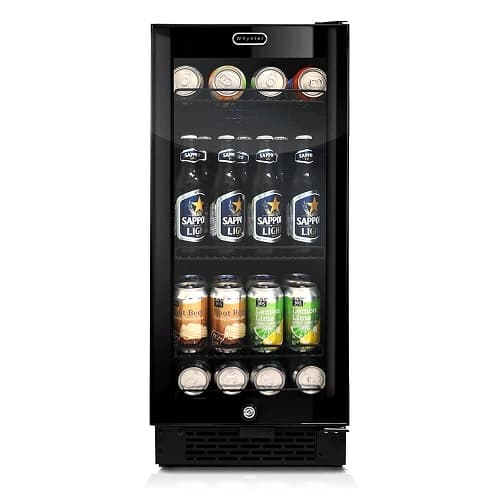 100W Beverage Refrigerator, 80-Can, 115V, Black
