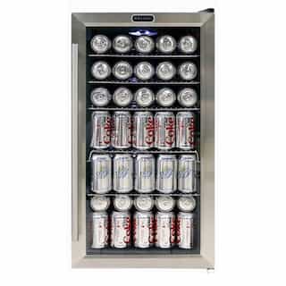 85W Beverage Cooler, 117-Can, 115V, Stainless Steel & Black