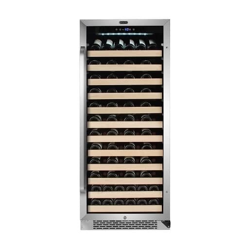 120W Wine Refrigerator, 100-Bottle, 115V, Stainless Steel