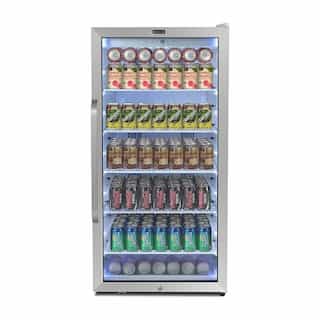 Whynter 100W Commercial Beverage Cooler, 115V, Stainless Steel & White