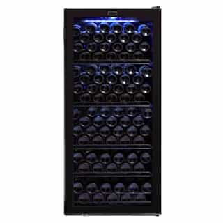 Whynter 130W Freestanding Wine Cooler, 124-Bottle, 115V, Black