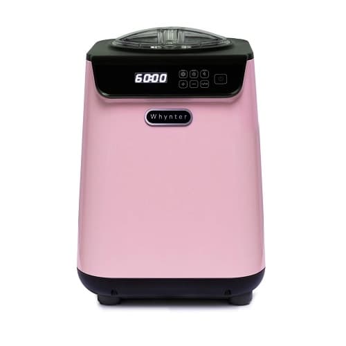 135W 1.28-qt Ice Cream Maker, 110V-120V, Stainless Steel, Black/Pink