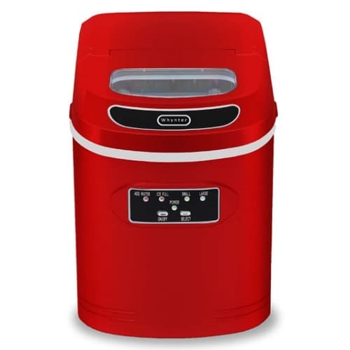 27-lb Capacity Portable Ice Maker, Red