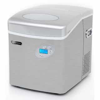 49-lb Capacity Portable Ice Maker, Stainless Steel