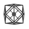 Vivio Solano Pendant Light, 4-Light, Geometric Open Cage, Matte Black