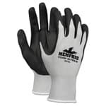 Memphis Glove Foam Nitrile Gloves, 13 Gauge, Large, Black/Gray