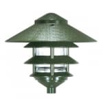 3-Tier PathLight Pagoda Light Fixture w/ Large Hood, Green