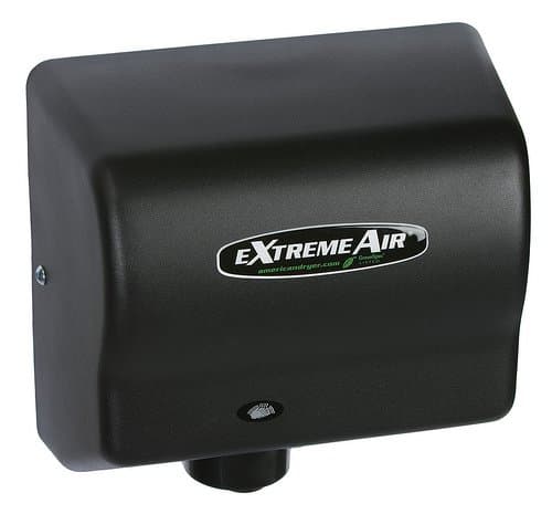 American Dryer ExtremeAir Black Automatic Hand Dryer, 1500W
