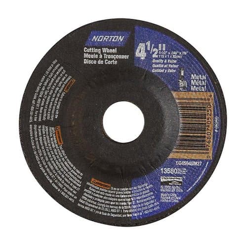 Norton 4-1/2 X .045 X 7/8 In. BlueFire RightCut Depressed Center Wheel Type 27 Za 66252843219 Norton 4-1/2 X .045 X 7/8 In. BlueFire RightCut Depressed Center Wheel Type 27 Za 66252843219