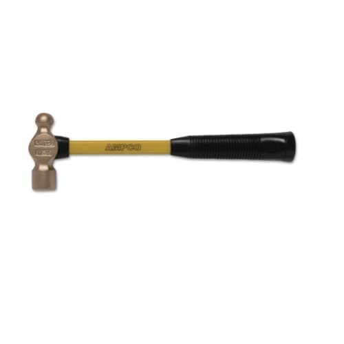 Ampco Safety 9.75-in Ball Pein Hammer w/ Fiberglass Handle, 0.25-in Head